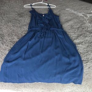 Blue ruffled dress